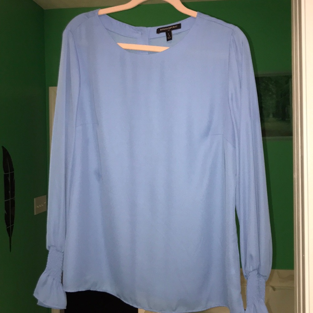 Back button down blouse
